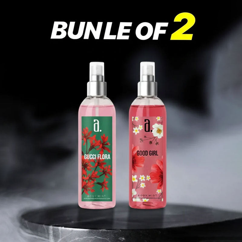 BUNDLE OF TOP 2 FRAGRANCES BODY MISTS 130ML (FOR WOMEN)
