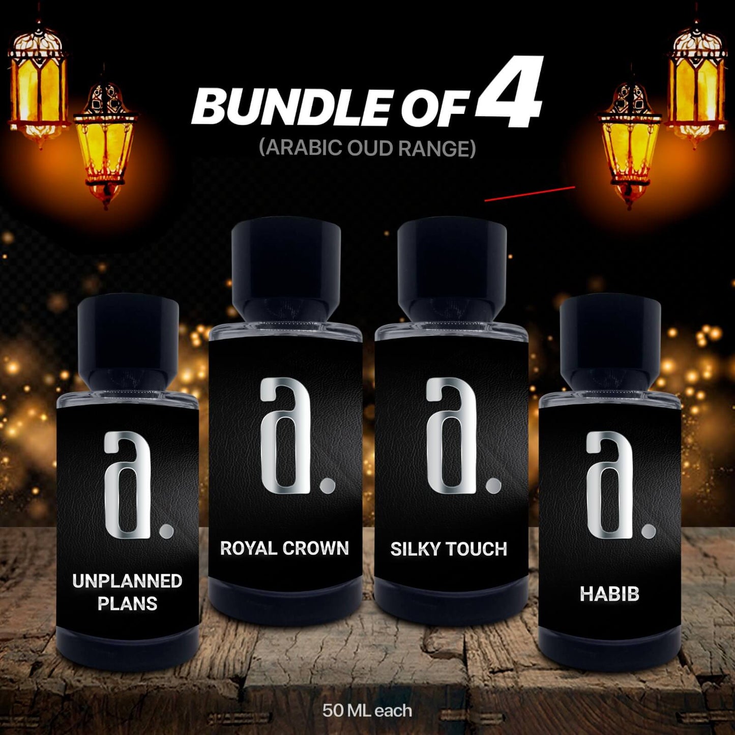 Bundle of Top 4 OUD 50ML (Arabic Oud Range)