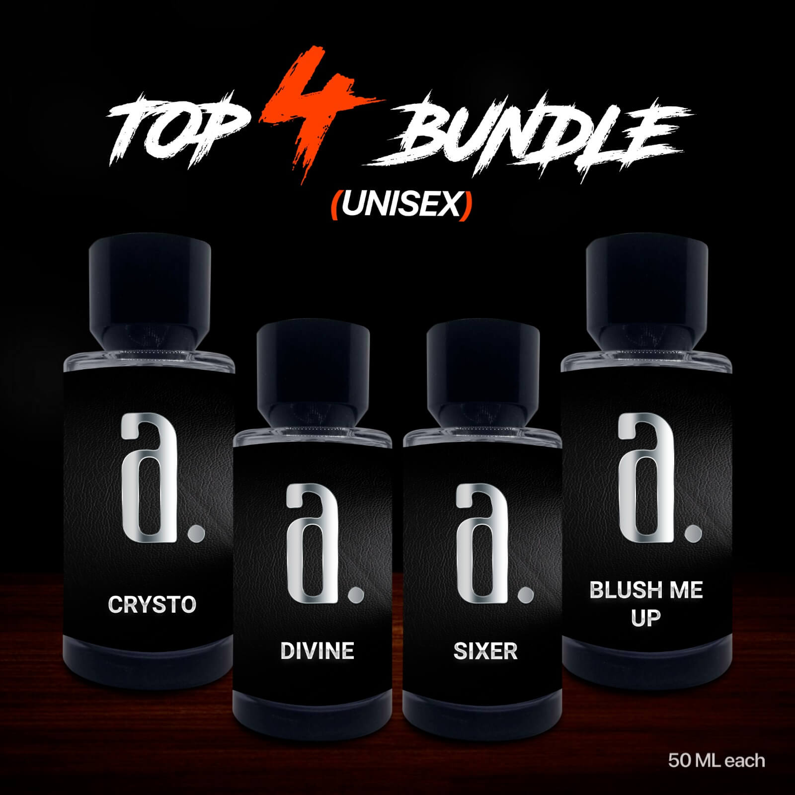 Bundle of Top 4 Scents 50ML for men and women