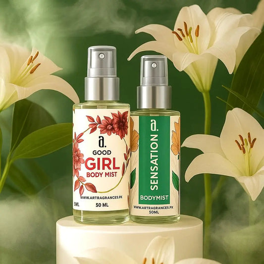 PACK OF 2 BODY MISTS FOR WOMEN – GOOD GIRL & SENSATION, 50ML