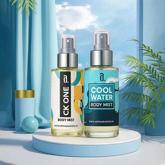 PACK OF 2 BODY MISTS FOR MEN – CK ONE & COOL WATER, 50ML