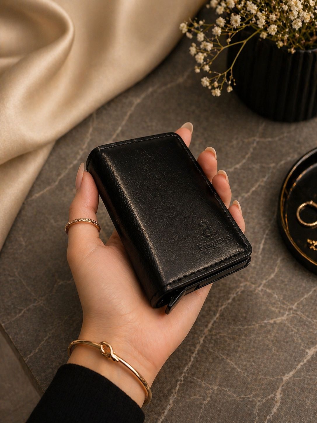 A. Fragrances Premium Leather Card Holder Wallet – Slim Minimalist Wallet