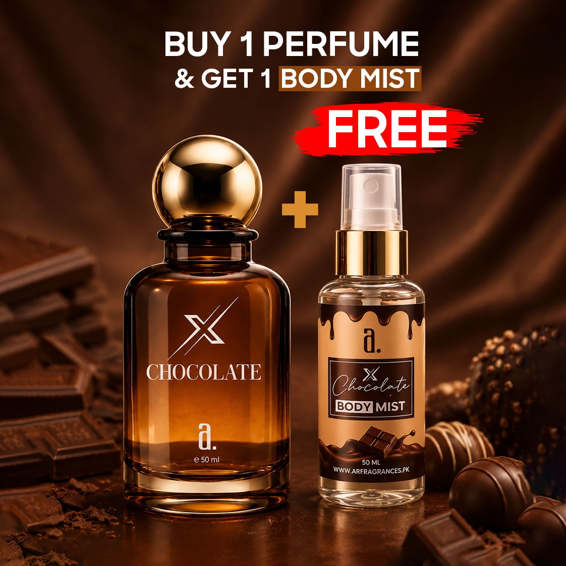 X Chocolate Perfume 50ml + FREE X Chocolate Body Mist 50ml - Our Signature Perfume