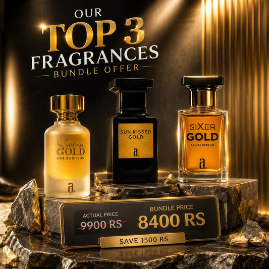 Top 3 Perfume Bundle – Success Gold, Sun Kissed Gold & Sixer Gold 50 ML | Premium Fragrance Collection
