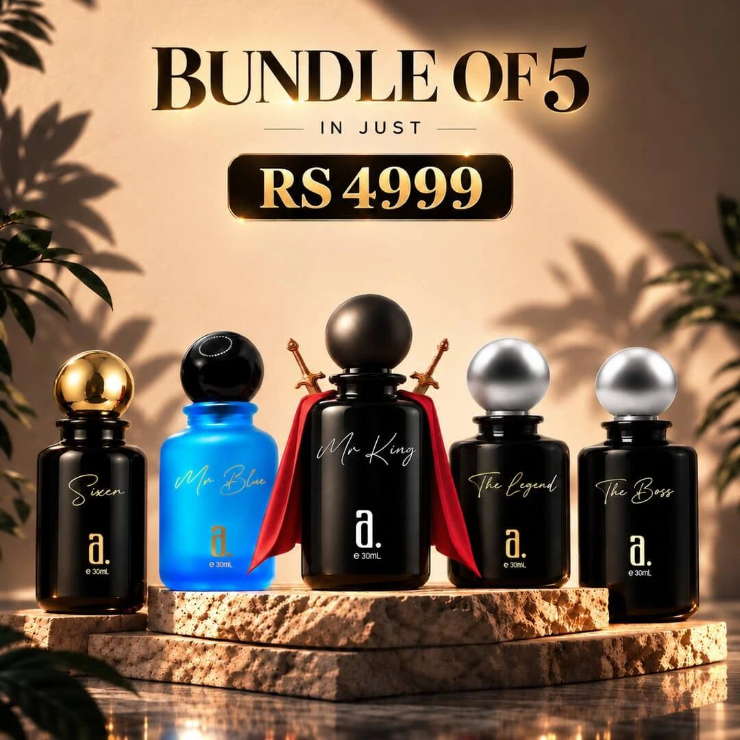 Luxury Perfume Bundle – 5 Premium 30ml Fragrances | Sixer, Mr Blue, Mr King, The Legend & The Boss