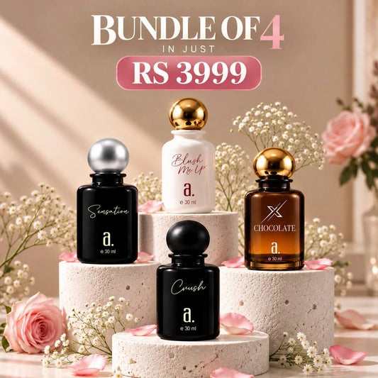 Luxury Perfume Bundle – 4 Premium 30ml Fragrances | Sensation, Blush Me Up, Crush & Chocolate