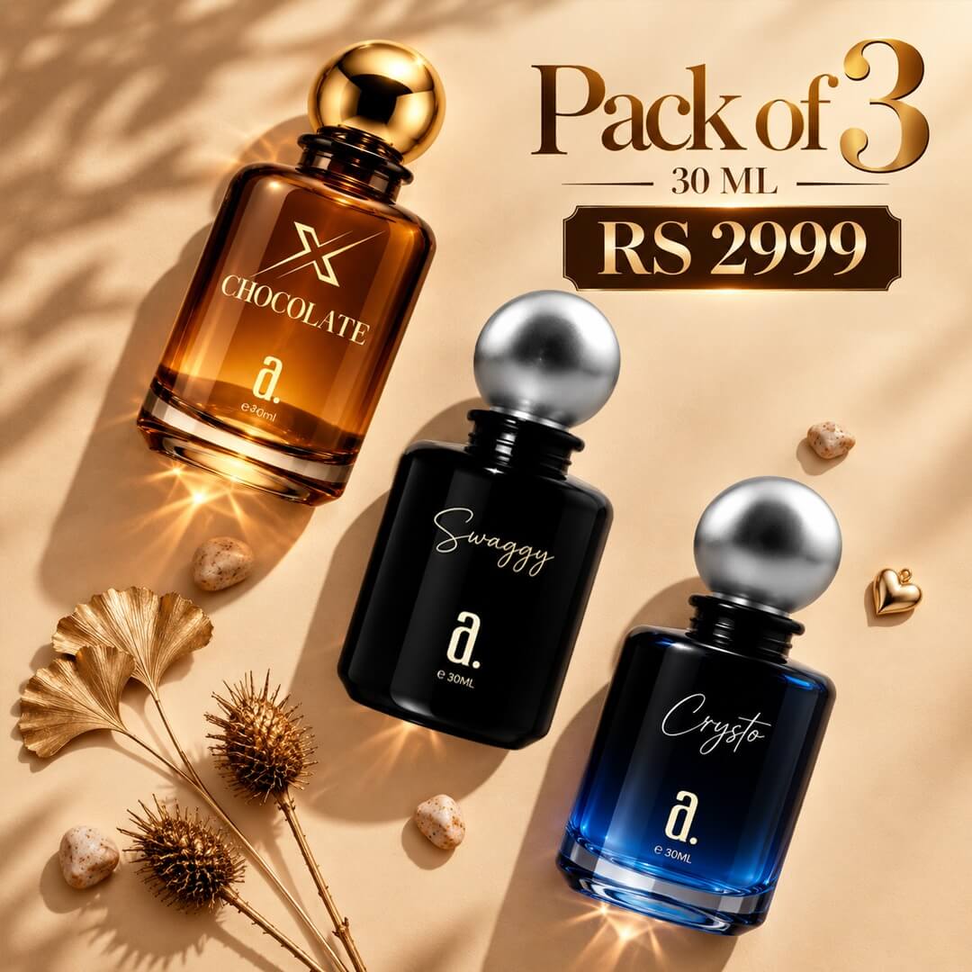 Chocolate, Swaggy & Crysto Perfume – Pack of 3 | 30 ML Each