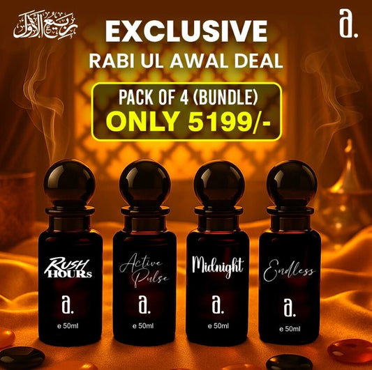 EXCLUSIVE 12 RABI-UL-AWAL BUNDLE (4x50ML) - DESIGNER INSPIRED SCENTS