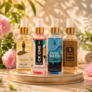 BUNDLE OF 4 BODY MISTS FOR MEN – 1 MILLION, COOL WATER, VERSACE EROS & CK ONE