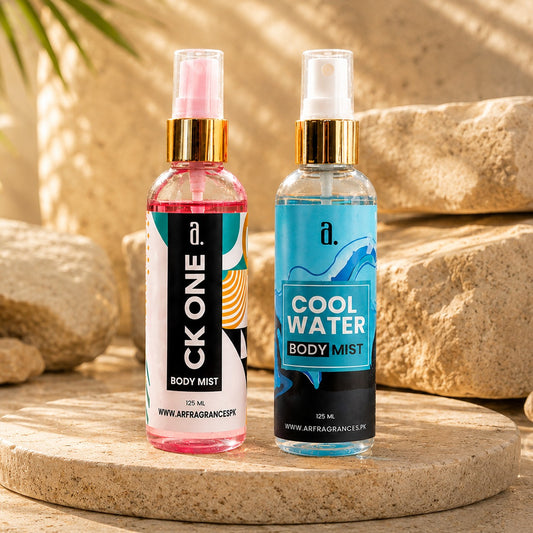 PACK OF 2 BODY MISTS FOR MEN – CK ONE & COOL WATER