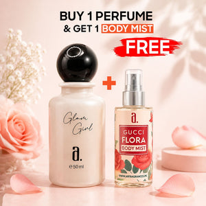 Glam Girl Perfume 50ml + FREE Flora Body Mist 50ml