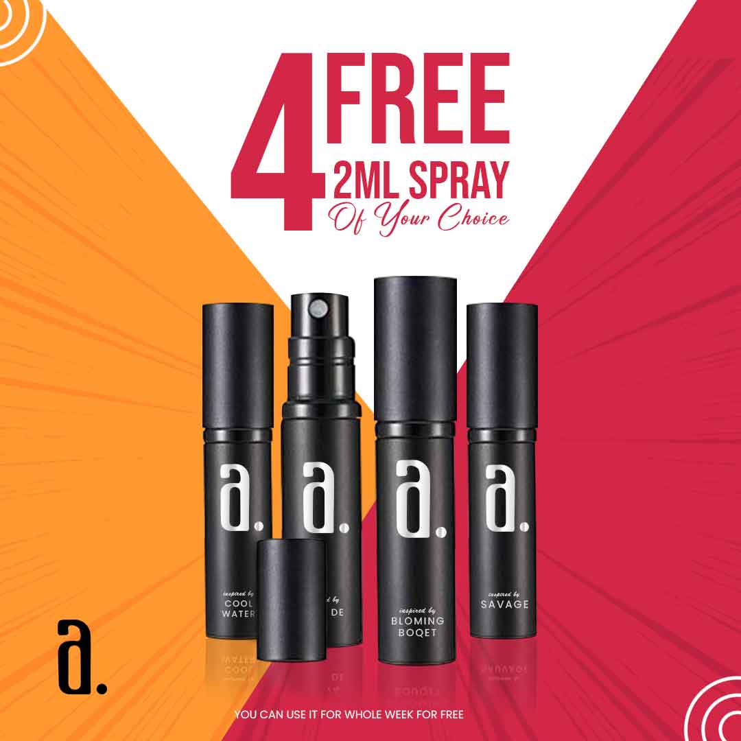 Free 2 ML Spray Testers (of your choice)